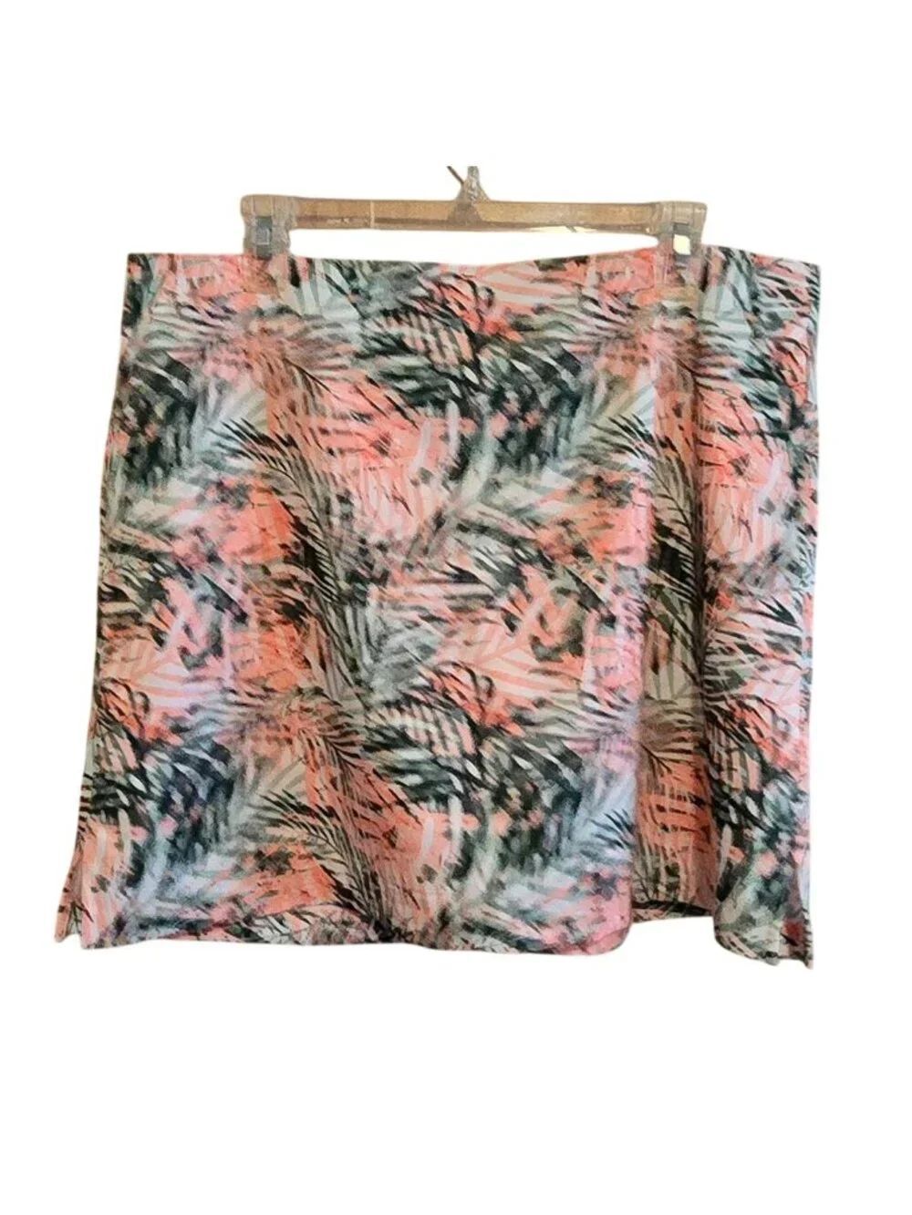 Tropical Pink & Green Womens Skort Stretchy golf garden party beach party chic